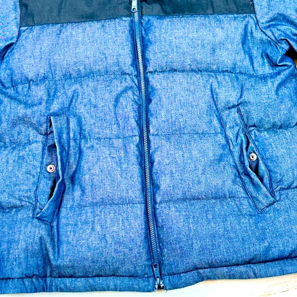 GAP UA Tokyo Collab | Men’s Down Puffer Jacket | Size Large | Blue Denim & Black - Picture 8 of 11
